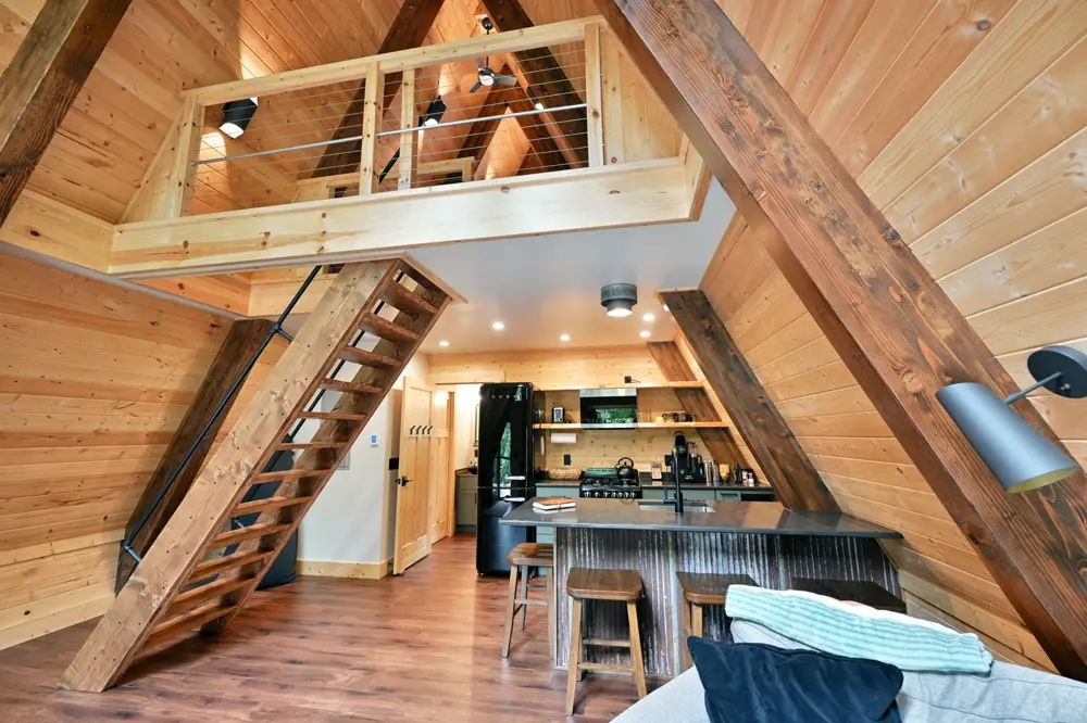 Seeley Oaks A-frame cabin in the woods